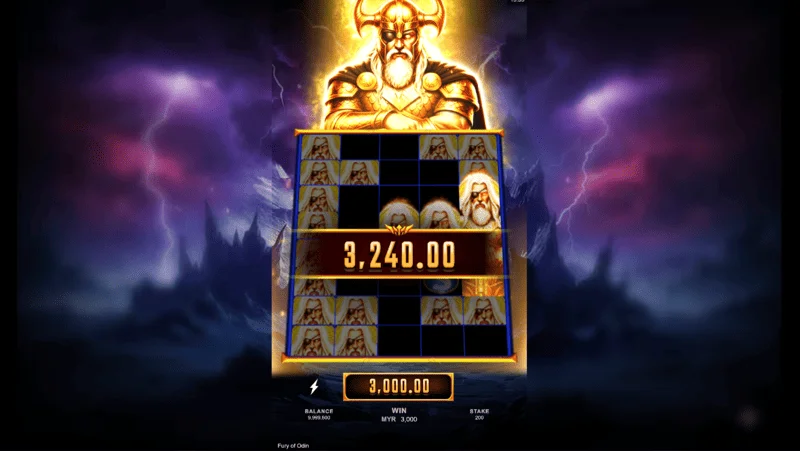 Fury of Odin - big winning combination in the bonus game